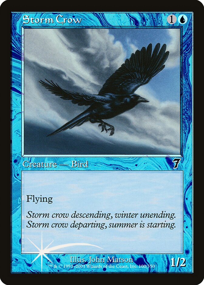 Storm Crow 100★ - Seventh Edition MTG card