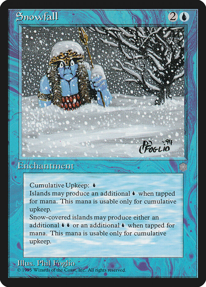 Snowfall 101 - Ice Age MTG card