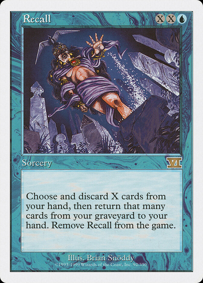 Recall 92 - Classic Sixth Edition MTG card