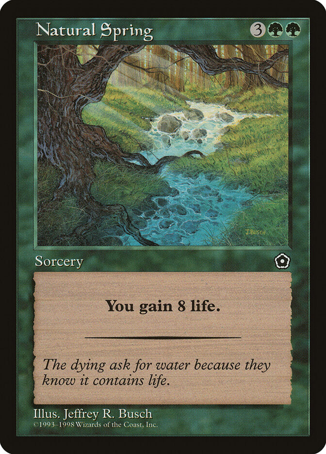 Natural Spring 134 - Portal Second Age MTG card