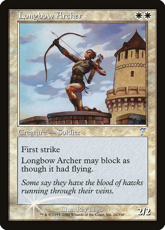 Longbow Archer 26★ - Seventh Edition MTG card