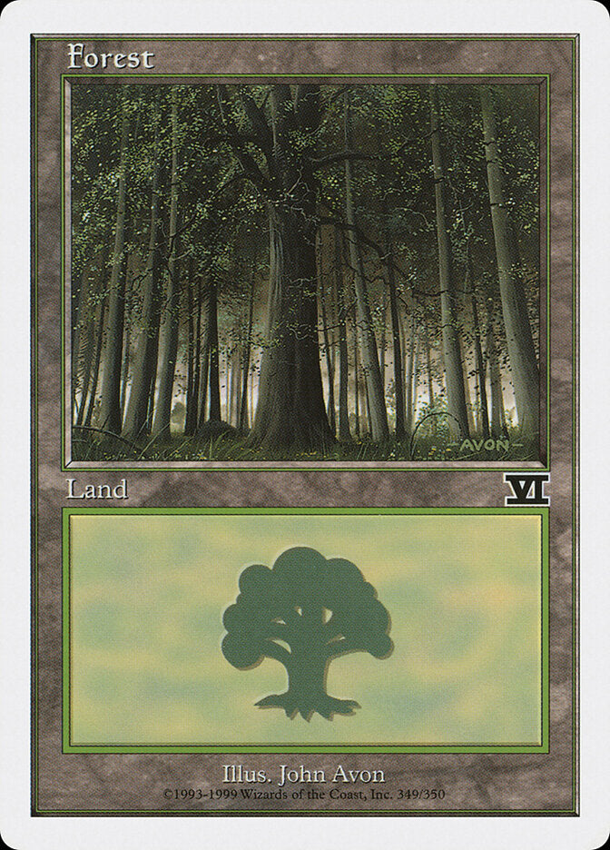 Forest 349 - Classic Sixth Edition MTG card