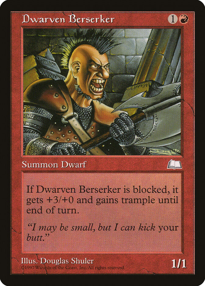 Dwarven Berserker 97 - Weatherlight MTG card