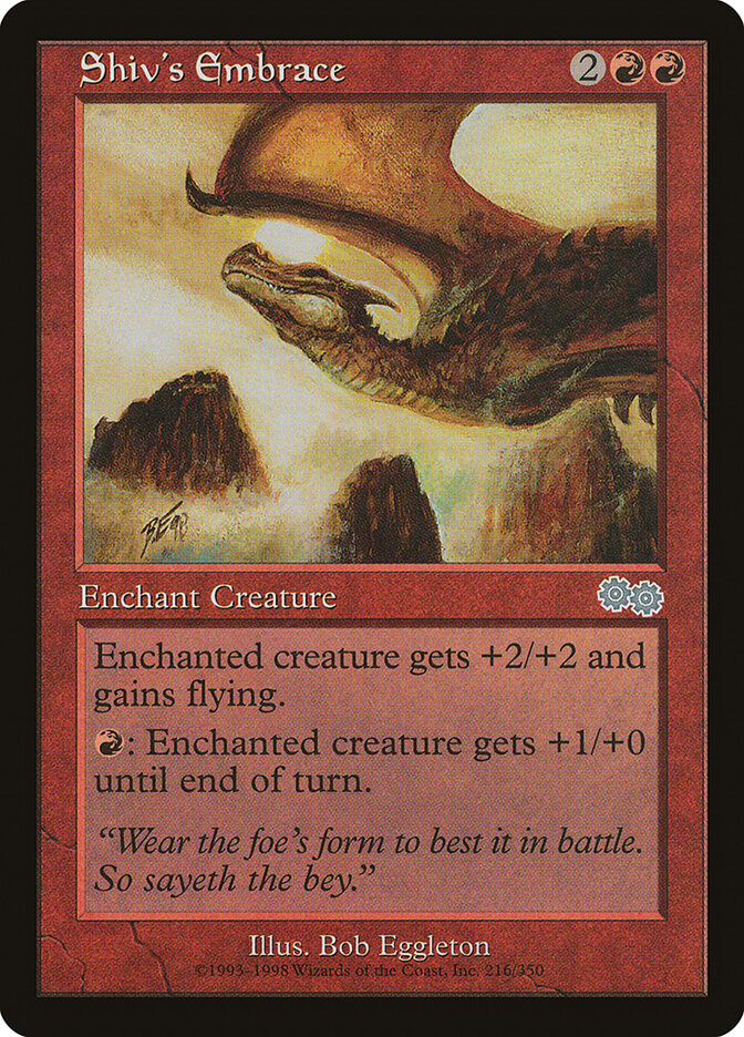 Shiv's Embrace 216 - Urza's Saga MTG card