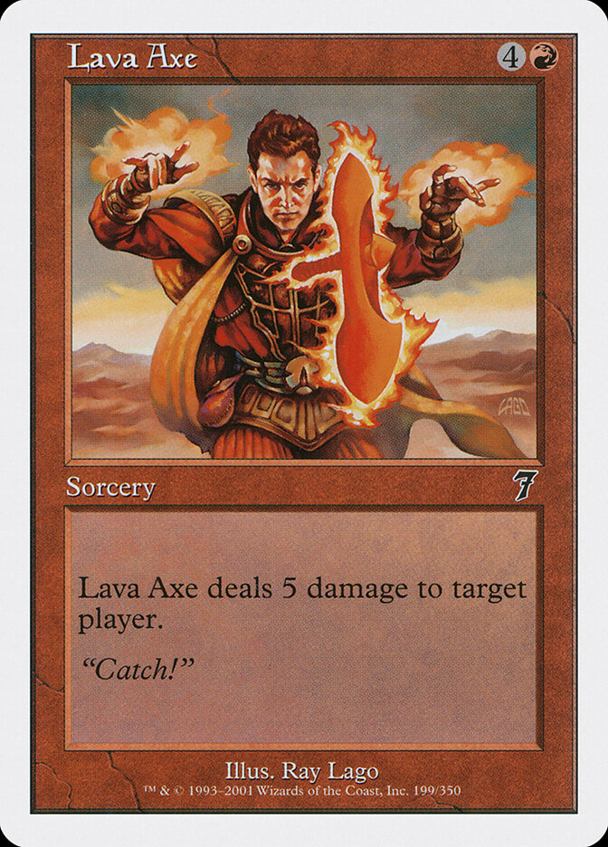 Lava Axe 199 - Seventh Edition MTG card