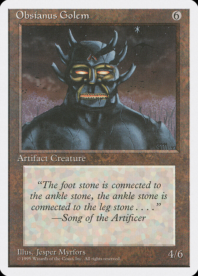 Obsianus Golem 339 - Fourth Edition MTG card