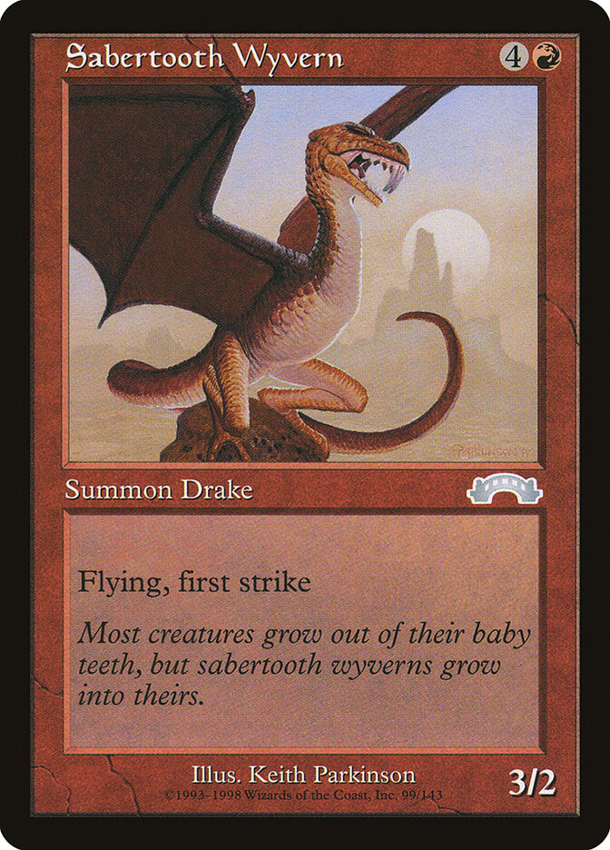 Sabertooth Wyvern 99 - Exodus MTG card
