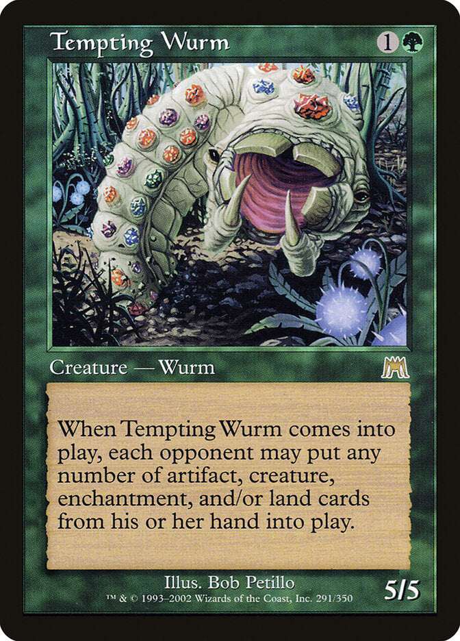 Tempting Wurm 291 - Onslaught MTG card