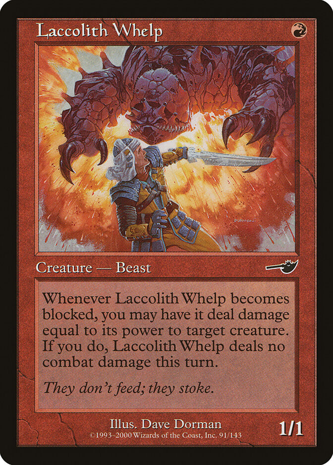 Laccolith Whelp 91 - Nemesis MTG card