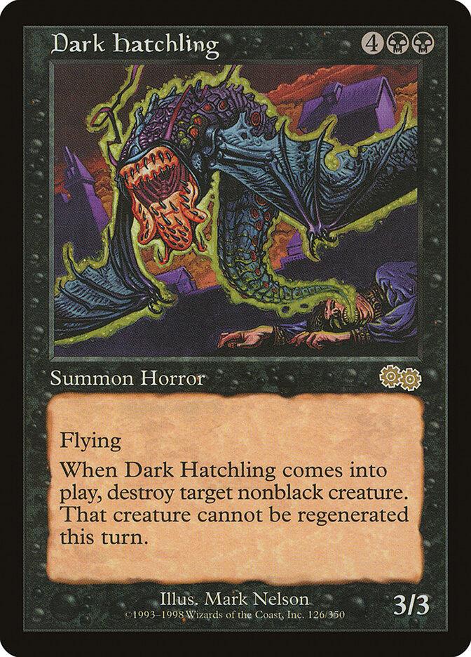 Dark Hatchling 126 - Urza's Saga MTG card
