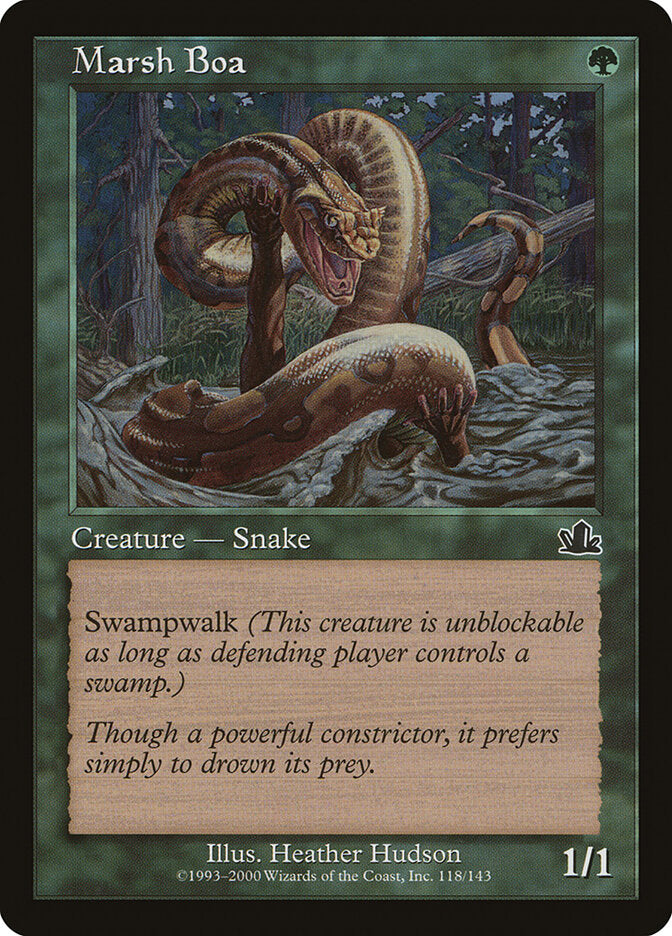 Marsh Boa 118 - Prophecy MTG card