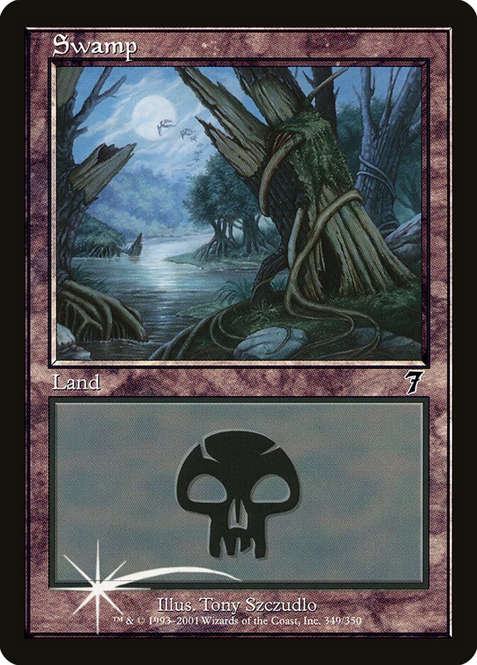 Swamp 349★ - Seventh Edition MTG card