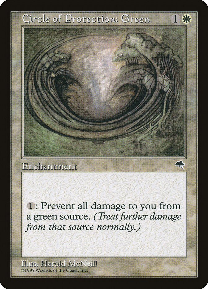 Circle of Protection: Green 10 - Tempest MTG card