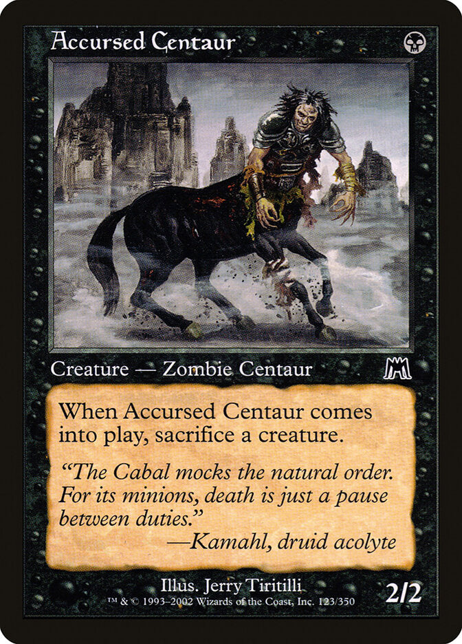 Accursed Centaur 123 - Onslaught MTG card
