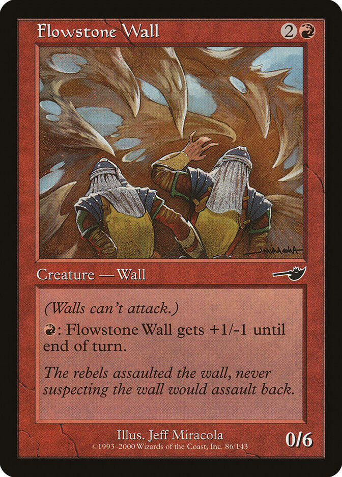 Flowstone Wall 86 - Nemesis MTG card
