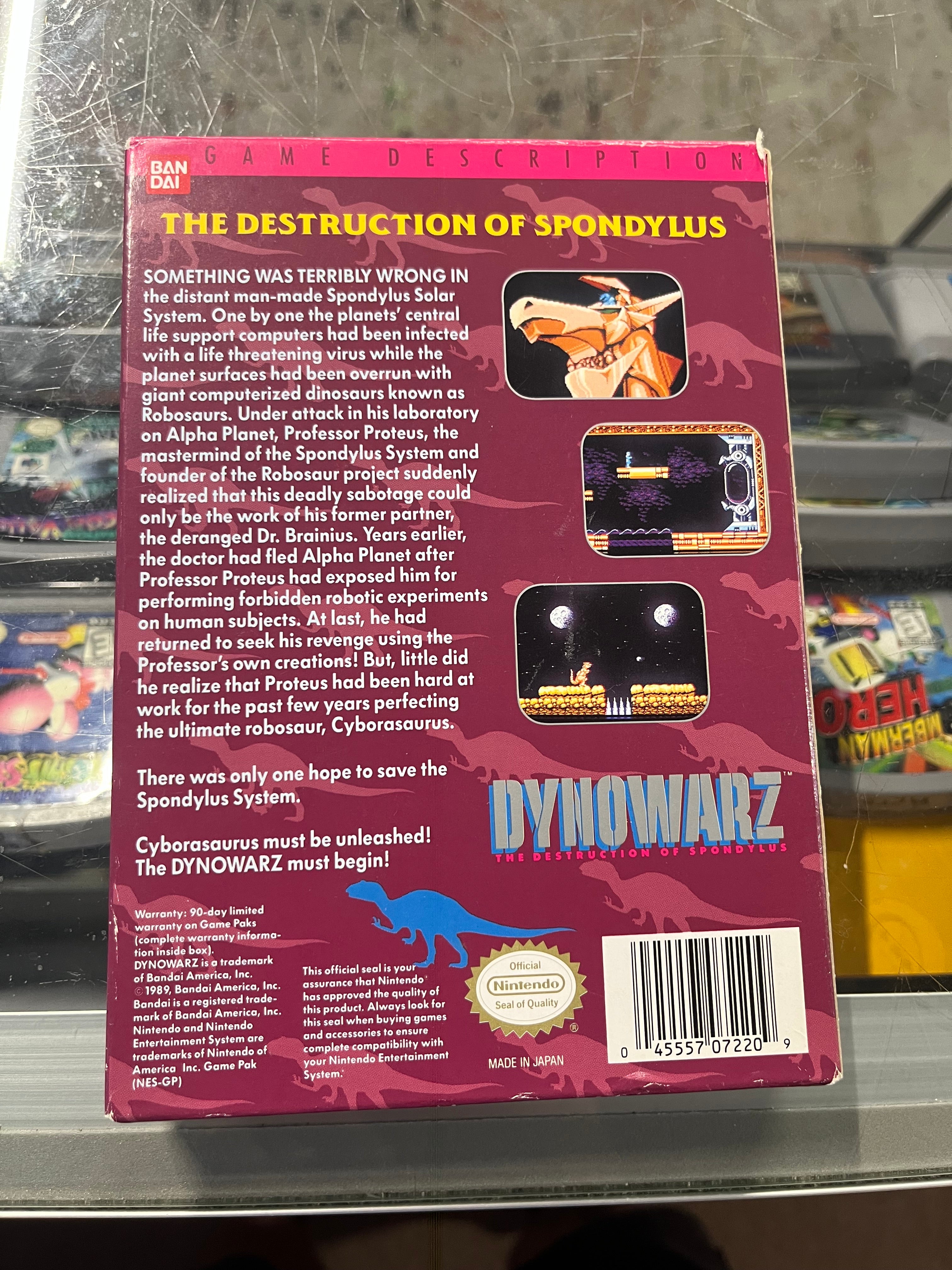 Dynowarz the Destruction of Spondylus – NES Classic