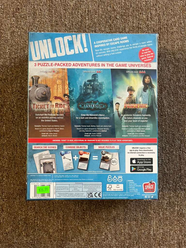 Unlock! Game Adventures – Escape Room Board Game Collection - Board Game