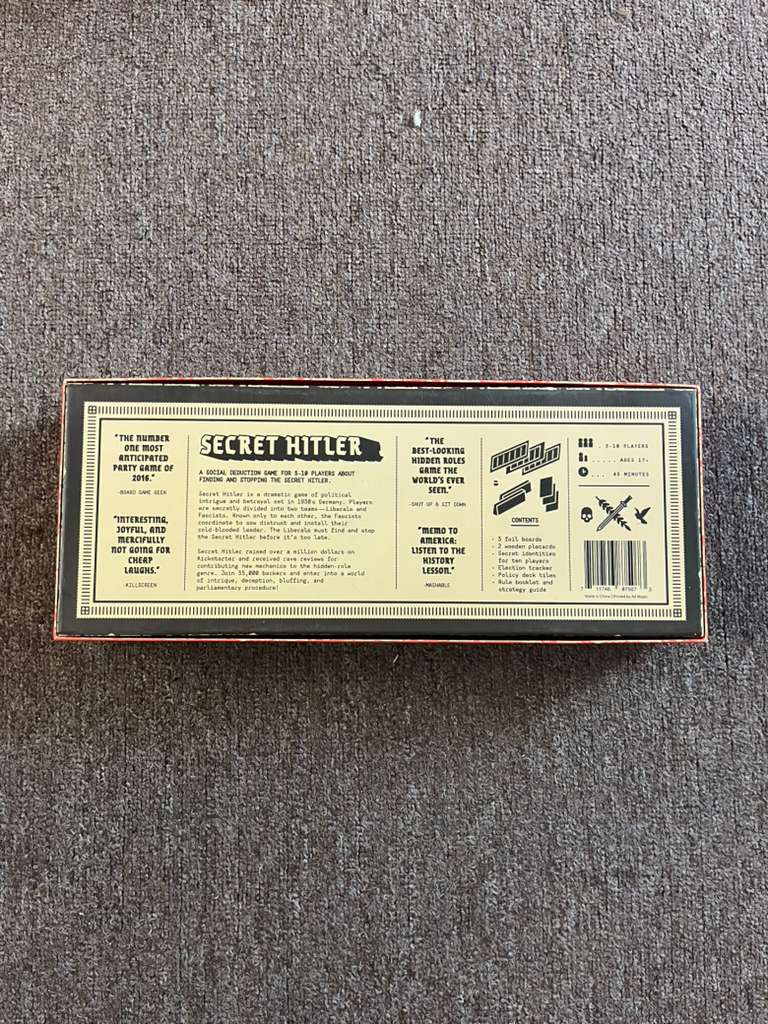 Secret Hitler – A Game of Political Deception - Board Game