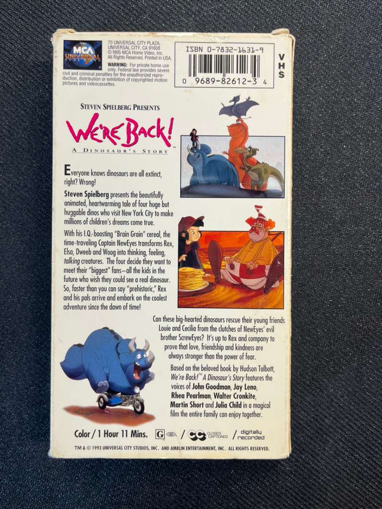 We’re Back! A Dinosaur’s Story - VHS