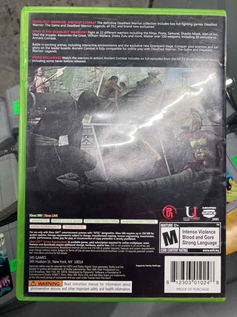Deadliest Warrior Ancient Combat - Xbox 360