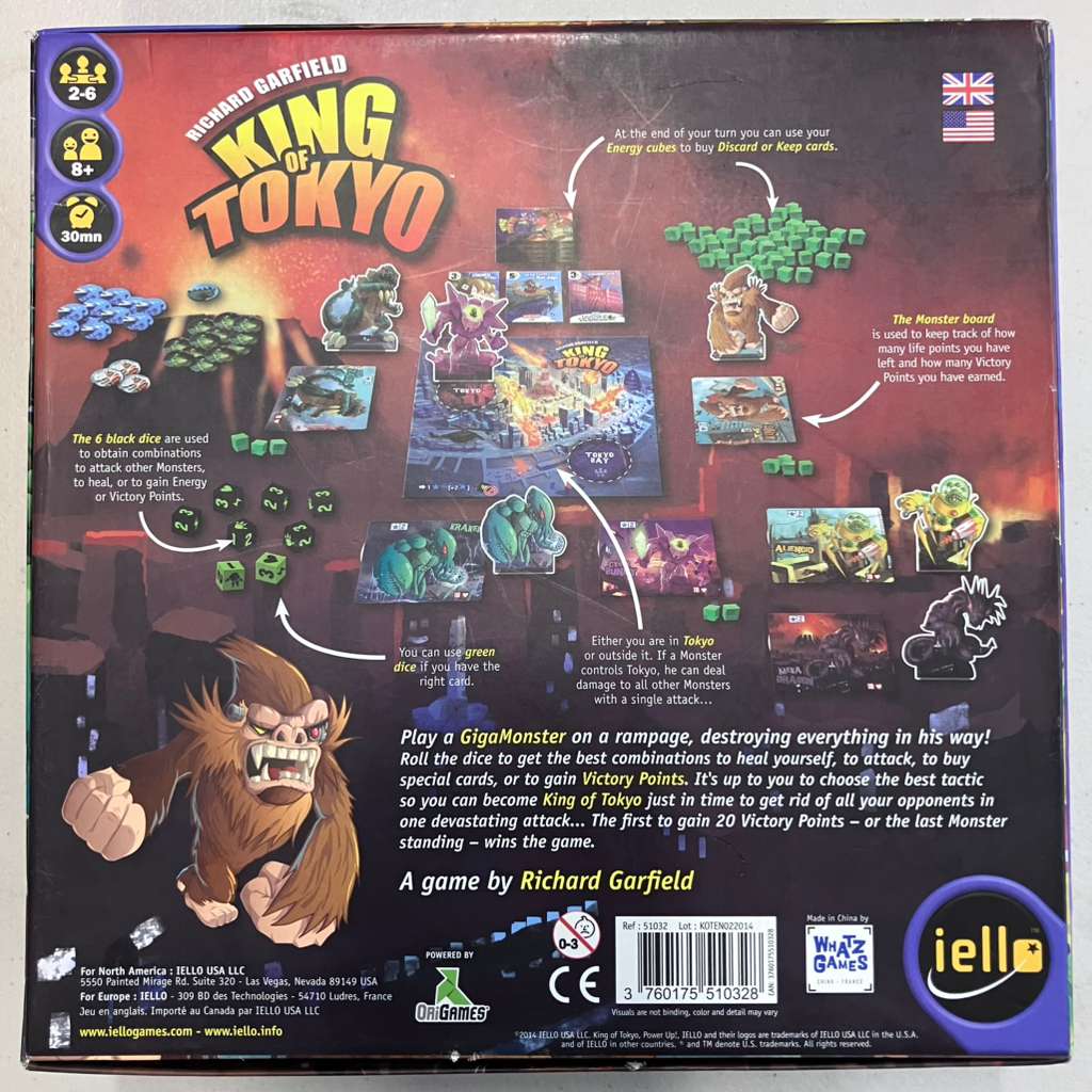 Richard Garfield - King of Tokyo - Board Game