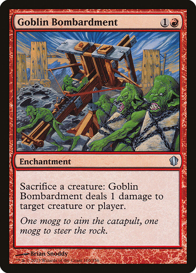 Goblin Bombardment 110 - Commander 2013 MTG card
