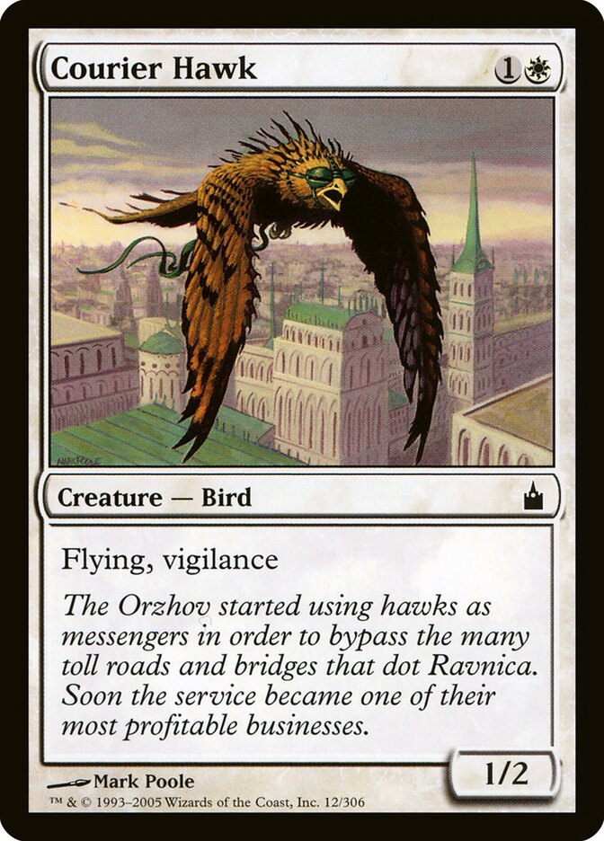 Courier Hawk 12 - Ravnica: City of Guilds MTG card
