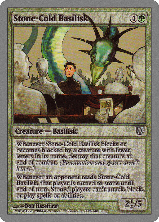 Stone-Cold Basilisk 112 - Unhinged MTG card