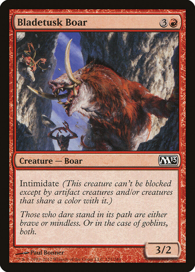 Bladetusk Boar 121 - Magic 2013 MTG card