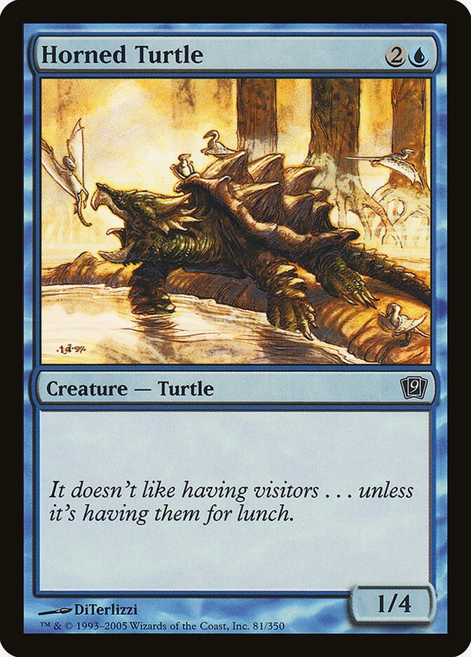 Horned Turtle 81★ - Ninth Edition MTG card