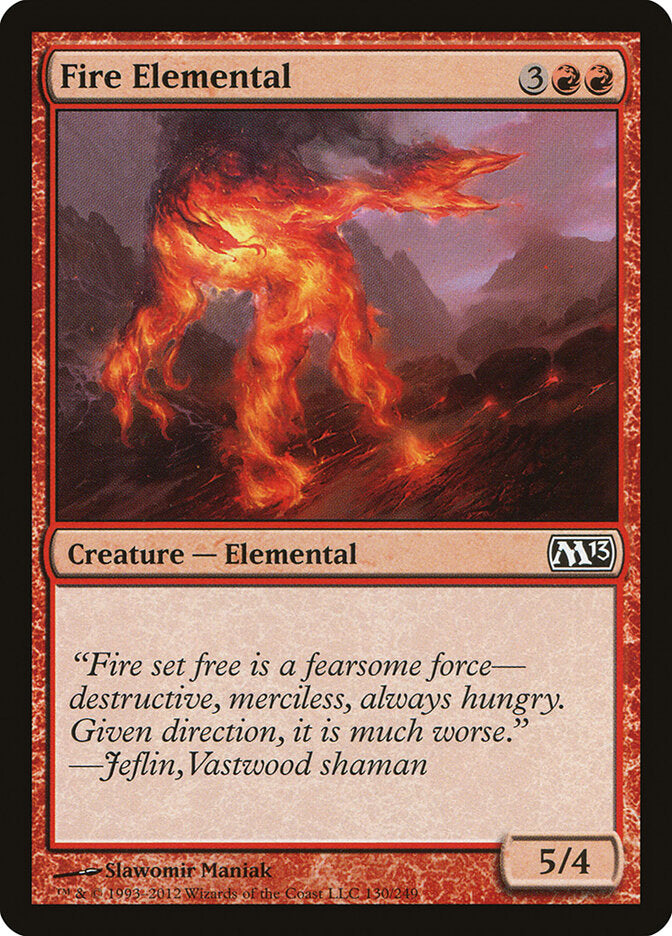 Fire Elemental 130 - Magic 2013 MTG card