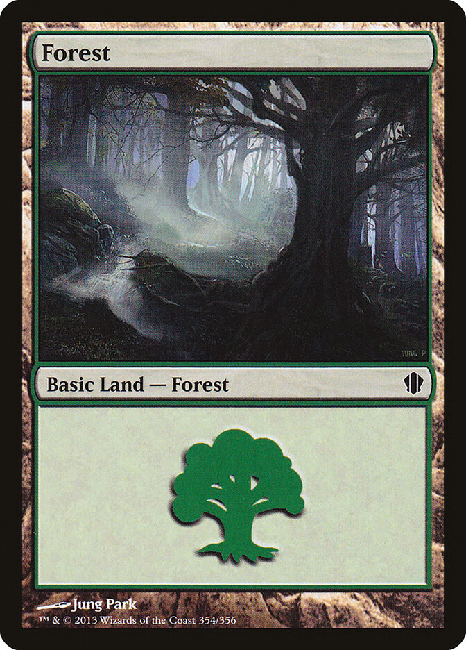 Forest 354 - Commander 2013 MTG card
