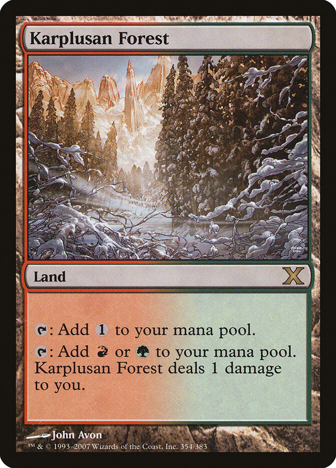 Karplusan Forest 354 - Tenth Edition MTG card
