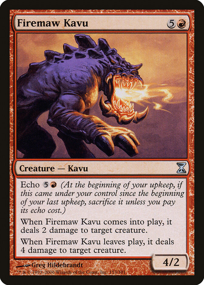 Firemaw Kavu 153 - Time Spiral MTG card
