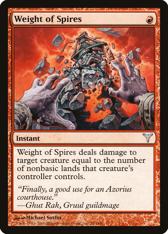 Weight of Spires 78 - Dissension MTG card