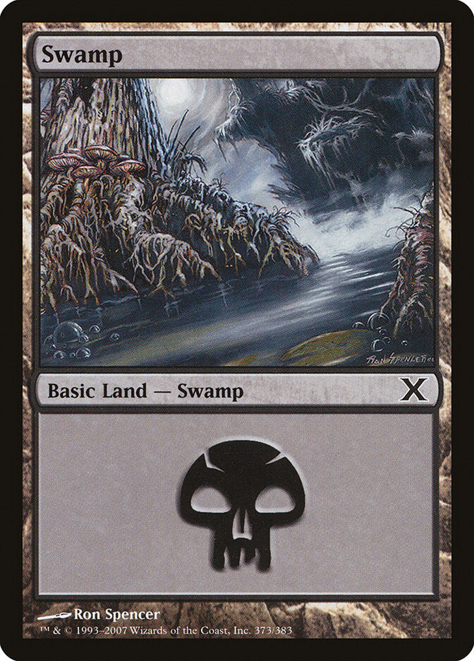Swamp 373 - Tenth Edition MTG card