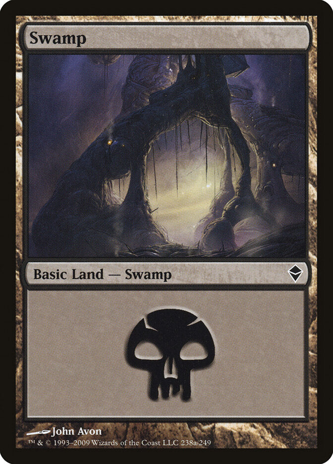 Swamp 238a - Zendikar MTG card