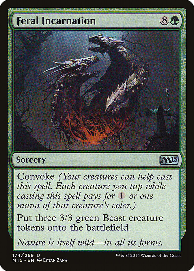 Feral Incarnation 174 - Magic 2015 MTG card