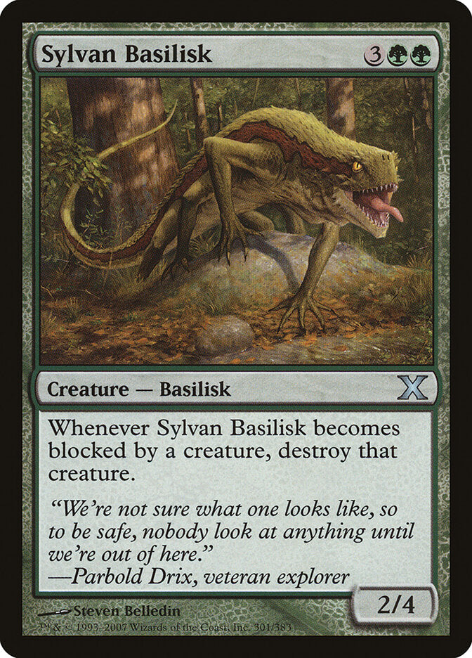 Sylvan Basilisk 301 - Tenth Edition MTG card
