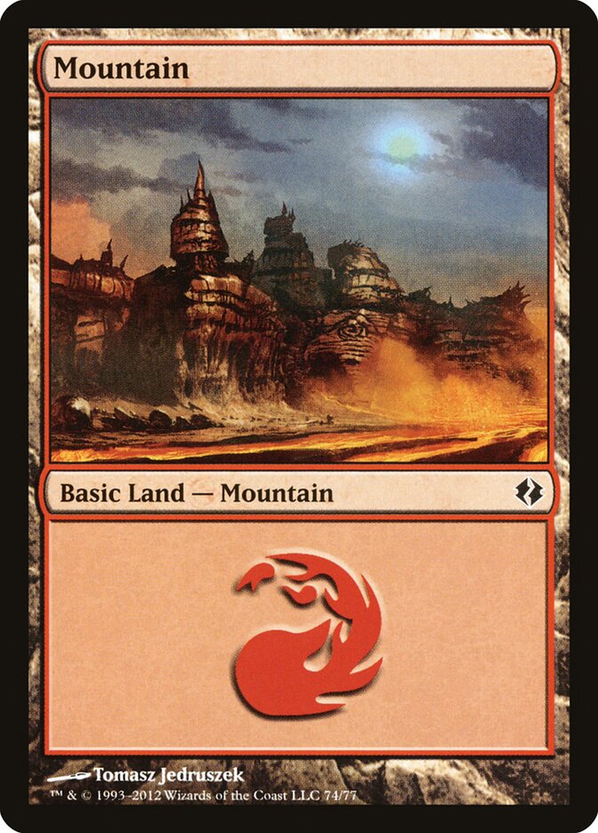 Mountain 74 - Duel Decks: Venser vs. Koth MTG card
