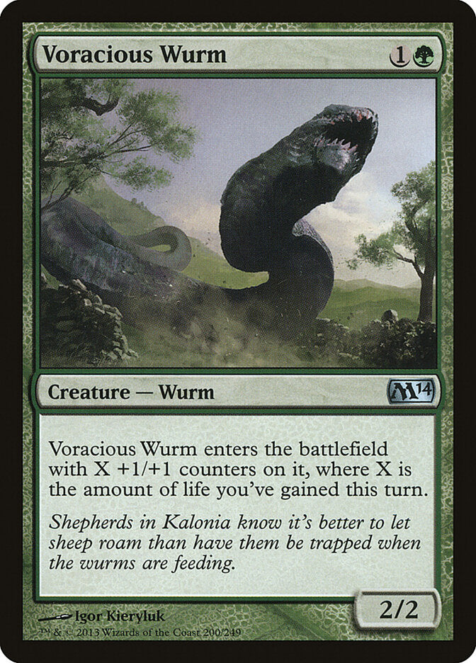 Voracious Wurm 200 - Magic 2014 MTG card