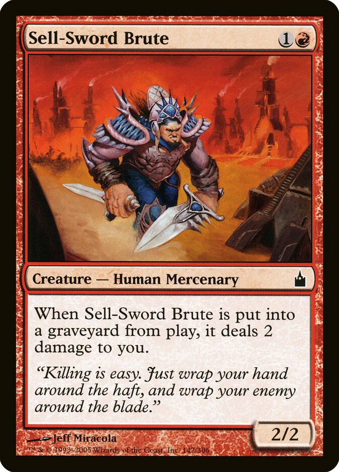 Sell-Sword Brute 142 - Ravnica: City of Guilds MTG card