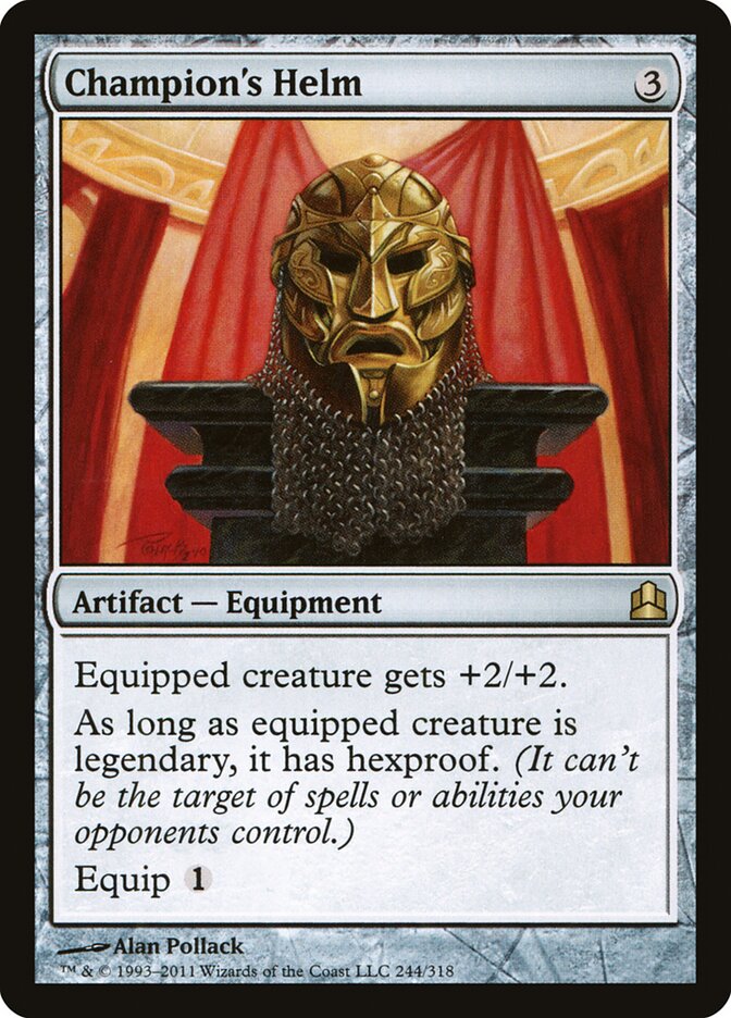 Champion's Helm 244 - Commander 2011 MTG card
