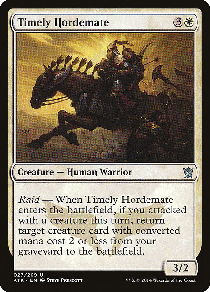 Timely Hordemate 27 - Khans of Tarkir MTG card
