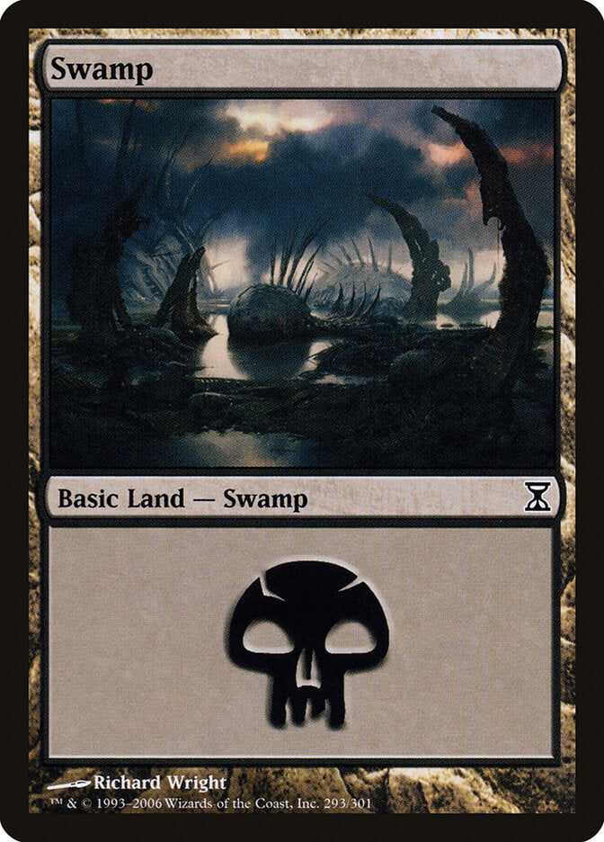 Swamp 293 - Time Spiral MTG card