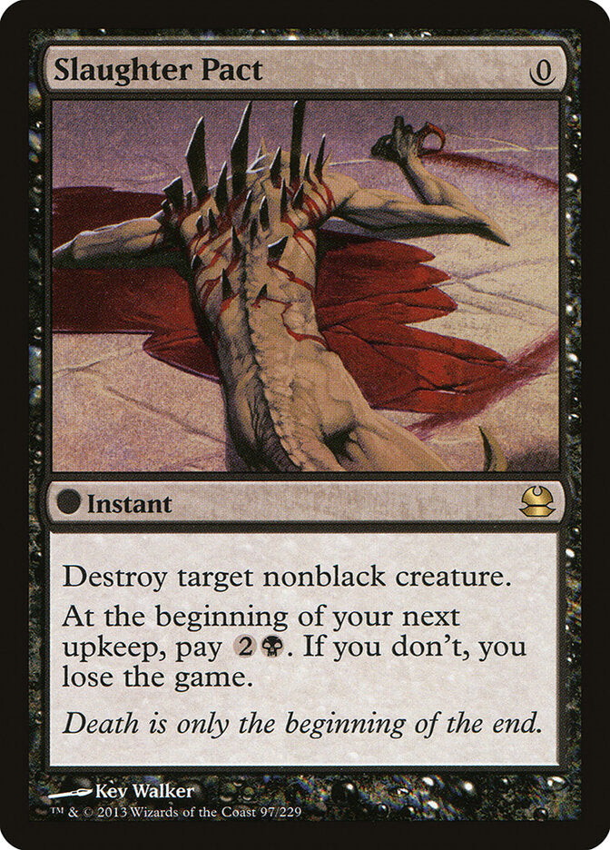 Slaughter Pact 97 - Modern Masters MTG card