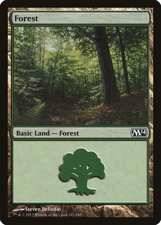 Forest 247 - Magic 2014 MTG card