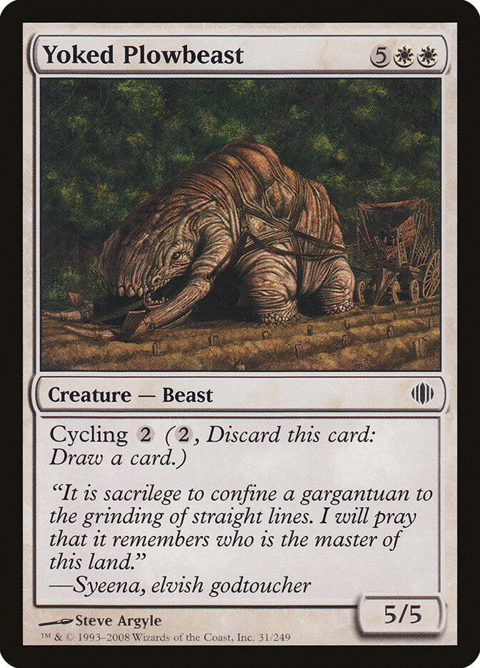 Yoked Plowbeast 31 - Shards of Alara MTG card