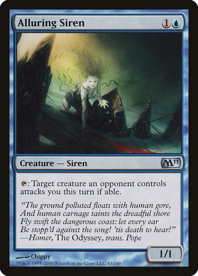 Alluring Siren 43 - Magic 2011 MTG card