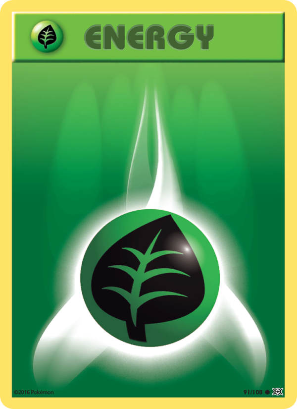 Grass Energy 91/108 - Evolutions Pokemon card